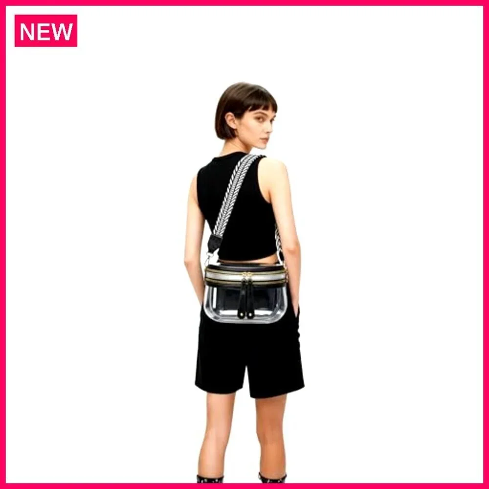 Clear Fanny Pack with Adjustable Straps, Stadium Approved PVC Bag